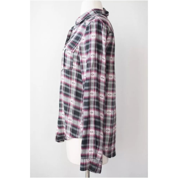 NEW Paige Mya Plaid Lightweight Button Down Shirt - Picture 2 of 6